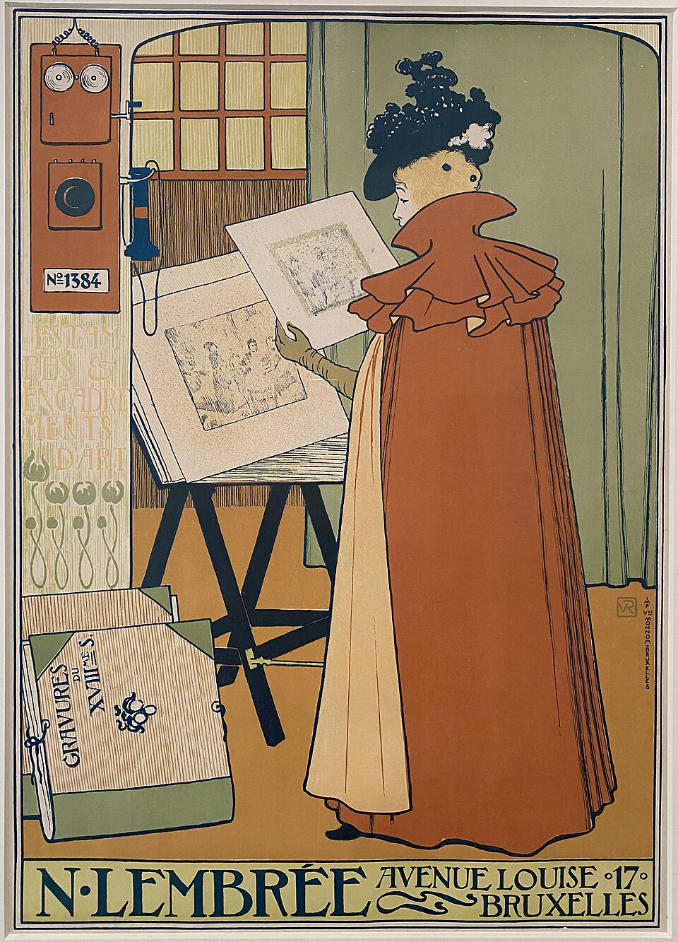 N. Lembrée, encadrements (1897) par Théo Van Rysselberghe dans l'exposition La Belle Époque de l’Art nouveau au musée de Pully