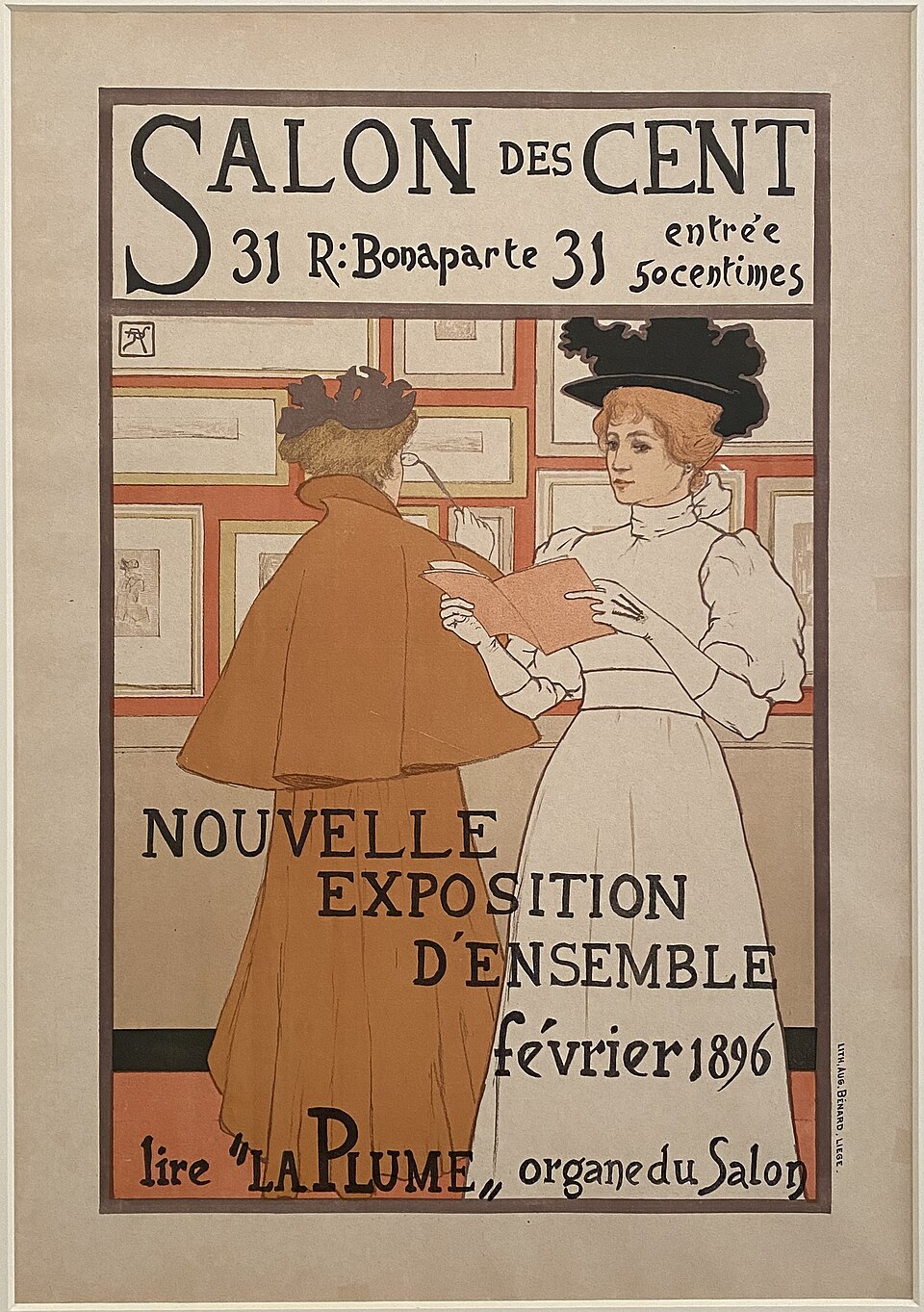Salon des Cent - Nouvelle exposition d'ensemble (1896) par Armand Rassenfosse dans l'exposition La Belle Époque de l’Art nouveau au musée de Pully