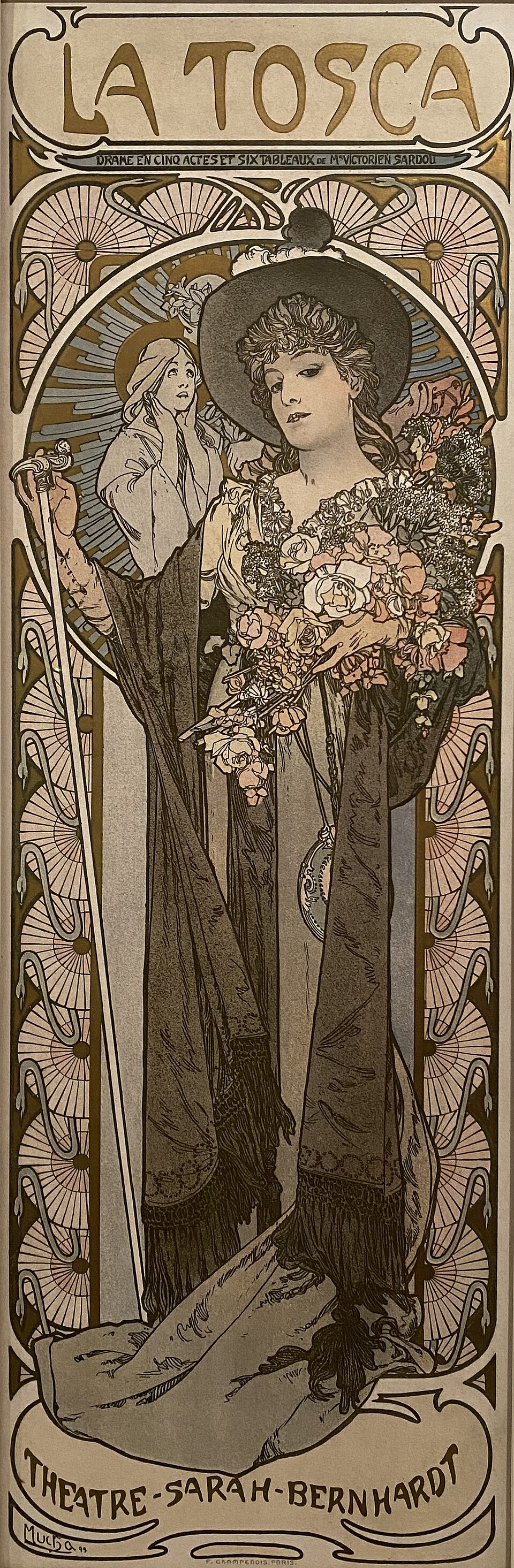 La Tosca (1898) par Alphonse Mucha dans l'exposition La Belle Époque de l’Art nouveau au musée de Pully