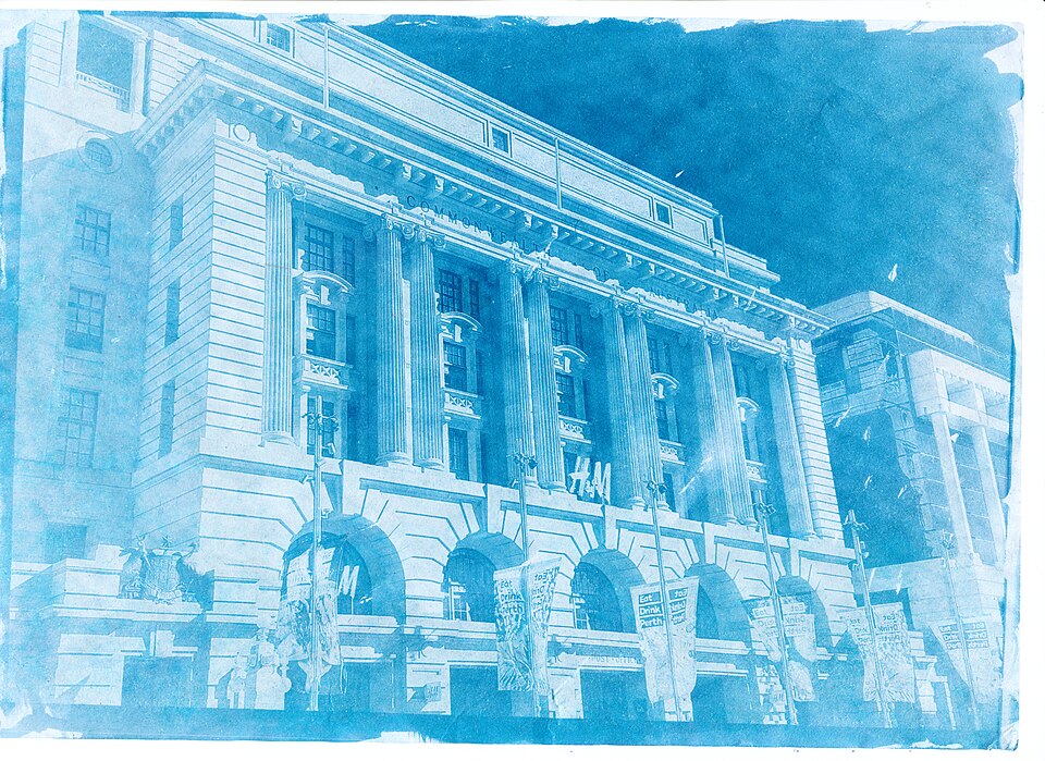 Created with one hour exposure under standard cool white LED lighting, then washed in commercial vinegar, negative digitally printed.