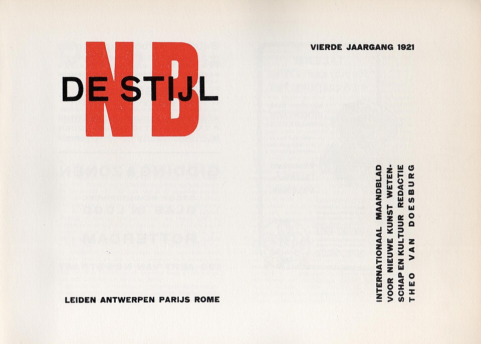 Tijdschrift "De Stijl", vierde jaargang 1921