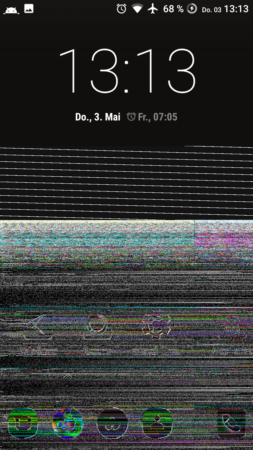 This image is re-rendered from File:Aicp_homescreen.bitflip_glitch_art.png, to make the glitch effect viewable on all image viewers, as this re-rendered file is technically undamaged. See the original file's description on how it was generated.