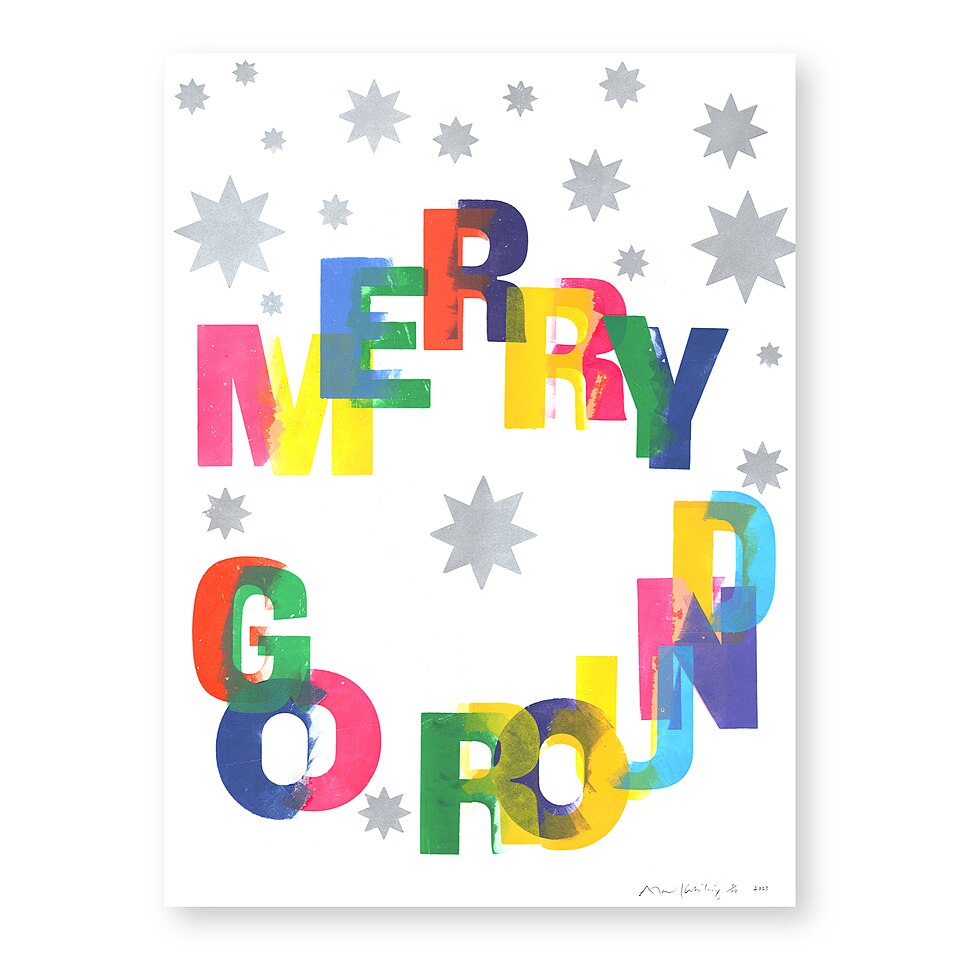 Merry Go Round Letterpress Print inspired by the painting by Mark Gertler