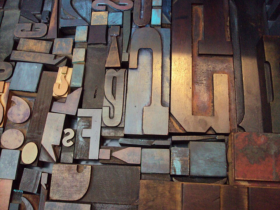 This image of vintage letterpress wood type was taken at at Yee-Haw Industries in Knoxville, Tennessee.