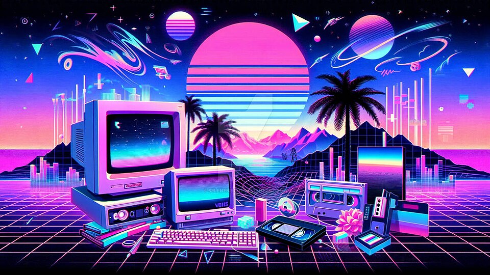 Vaporwave style artwork
