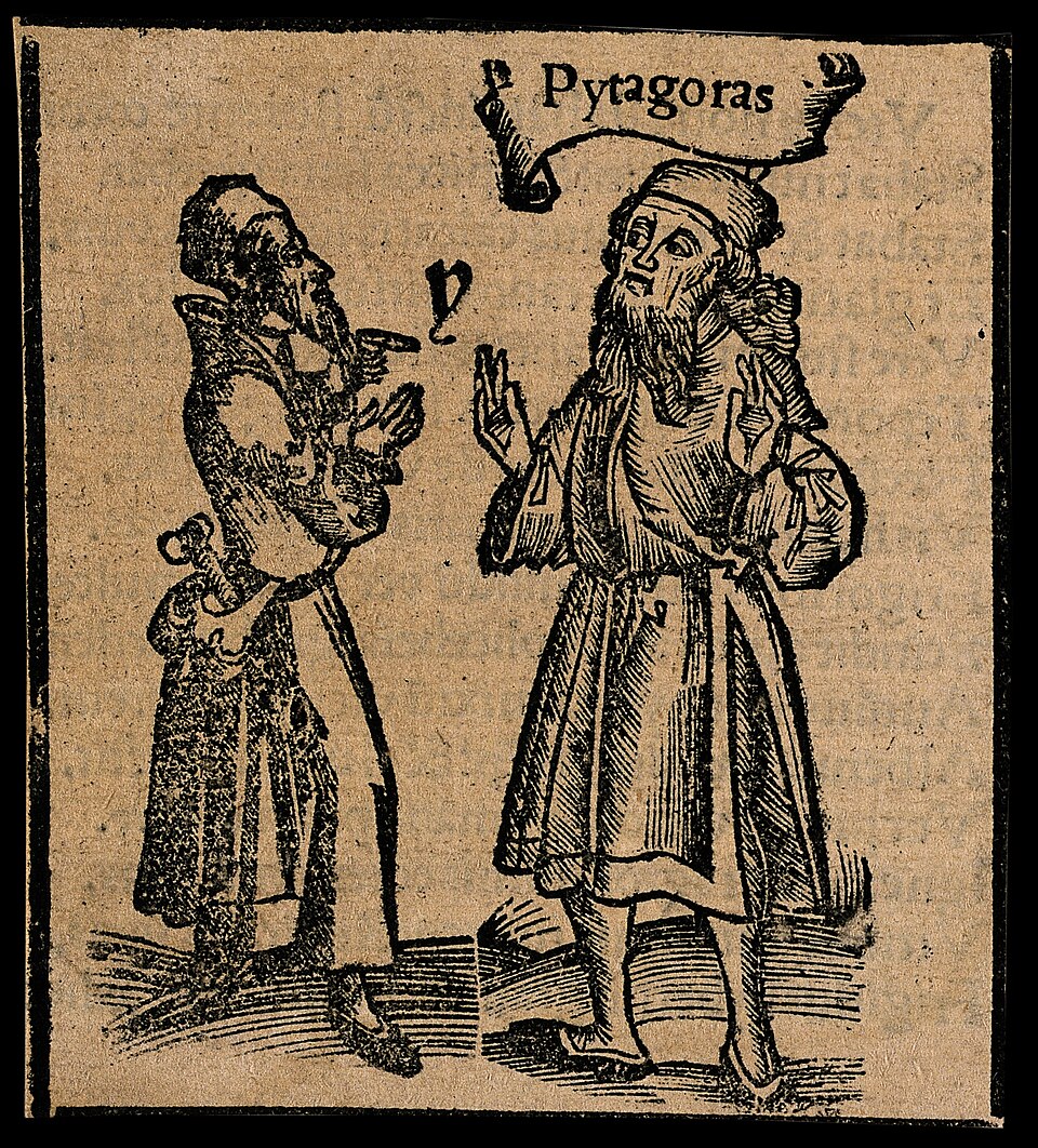 Pythagoras. Woodcut. Iconographic Collections Keywords: portrait prints; woodcuts; Pythagoras